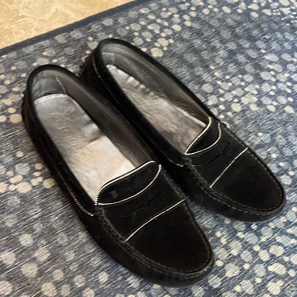 Tod's Black Suede Slip-On Shoes 9.5 - Picture 3 of 6